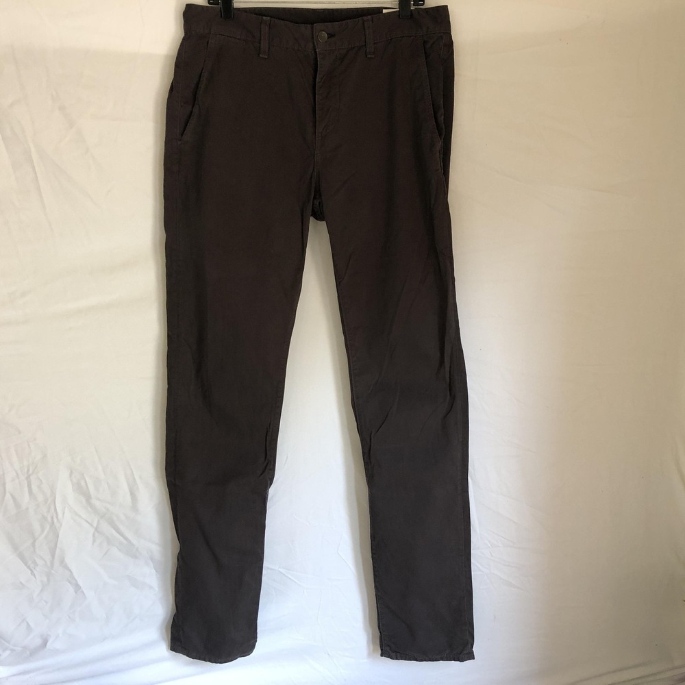 Rag & Bone Standard Issue Pants Mens 34x32 Charcoal Chino Slim Fit Made USA